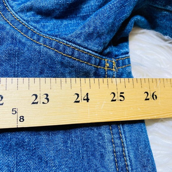 L.A. Blue Vintage Hooded Denim Jacket Women's Plus Size 18/20W Full Zip Front Po - Picture 9 of 12